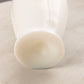 Large Antique White Opaline Glass Ruffled Vase