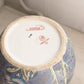 Large Blue Ceramic Lidded Ginger Jar with Floral Designs