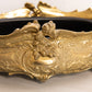 Large Brass Floral Jardinière with Metal Insert (Made in Italy)