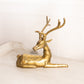 Large Brass Laying Buck Stag Deer Lidded Dish Figurine