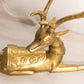 Large Brass Laying Buck Stag Deer Lidded Dish Figurine