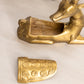 Large Brass Laying Buck Stag Deer Lidded Dish Figurine