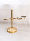 Large Brass Standing Magnifying Glass