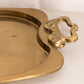 Large Brass Tray with 2 Fancy Handles