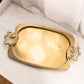 Large Brass Tray with 2 Fancy Handles