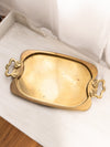 Large Brass Tray with 2 Fancy Handles