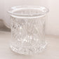 Large Clear Crystal Glass Vessel with Fancy Designs