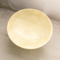 Large Cream Alabaster Footed Bowl on White Alabaster Base