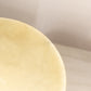 Large Cream Alabaster Footed Bowl on White Alabaster Base