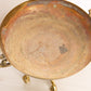 Large Fancy Brass Compote Bowl with 4 Legs and Handles