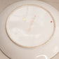 Large Gold Ceramic Plate with Pink, Purple, and Green Floral Details
