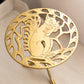 Large Gold Tone Brass Stand with Squirrel Design on Top