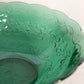 Large Princess House Emerald Green Glass Fantasia Floral Bowl