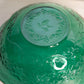 Large Princess House Emerald Green Glass Fantasia Floral Bowl