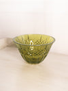 Large Olive Green Marquis by Waterford Glass Shelton Bowl