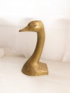 Large Heavy Brass Goose Bird Door Stopper