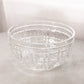 Large Heavy Crystal Bowl with Block Pattern