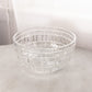 Large Heavy Crystal Bowl with Block Pattern