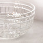 Large Heavy Crystal Bowl with Block Pattern