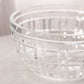 Large Heavy Crystal Bowl with Block Pattern