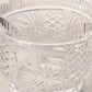 Large Heavy Crystal Scalloped Bowl with Etched Floral Details