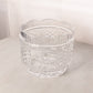 Large Heavy Crystal Scalloped Bowl with Etched Floral Details