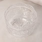 Large Heavy Crystal Scalloped Bowl with Etched Floral Details
