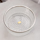 Large Leonard Clear Crystal Lidded Textured Bowl with Silver Tone Rim