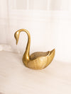 Large Brass Lidded Swan Planter