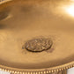 Large Oval Brass Pedestal Bowl with Swan Base and Fish Handles