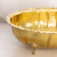 Large Oval Hammared Brass 4-Toed Planter (Made in Italy)
