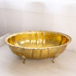 Large Oval Hammared Brass 4-Toed Planter (Made in Italy)