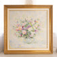 Large Pink Purple White Flowers in Vase Acrylic Painting