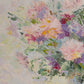 Large Pink Purple White Flowers in Vase Acrylic Painting