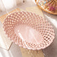 Large Pink Woven Oval Ceramic Basket Bowl Made in Portugal