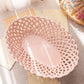 Large Pink Woven Oval Ceramic Basket Bowl Made in Portugal