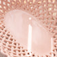Large Pink Woven Oval Ceramic Basket Bowl Made in Portugal