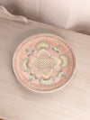 Large Pink Yellow Green Ceramic Plate
