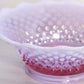 Large Purple Pink Opalescent Glass Hobnail Bowl