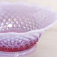Large Purple Pink Opalescent Glass Hobnail Bowl