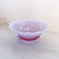 Large Purple Pink Opalescent Glass Hobnail Bowl