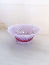 Large Purple Pink Opalescent Glass Hobnail Bowl