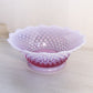 Large Purple Pink Opalescent Glass Hobnail Bowl