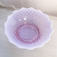 Large Purple Pink Opalescent Glass Hobnail Bowl