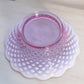 Large Purple Pink Opalescent Glass Hobnail Bowl