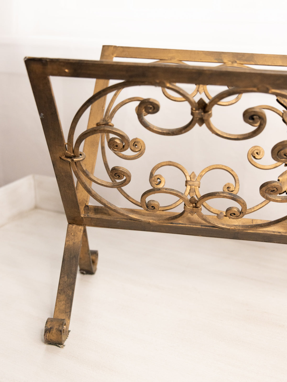 Fanci Rack Large Rectangular Gold Tone Metal Folding Rack with Fancy Designs – Gem ...