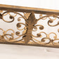 Large Rectangular Gold Tone Metal Folding Rack with Fancy Designs