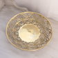 Large Shallow Brass Bowl with Cut Out Designs