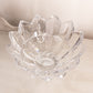 Large Thick Heavy 12 Point Footed Crystal Bowl