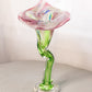 LE Smith Handblown Art Glass Jack-in-the-Pulpit Vase